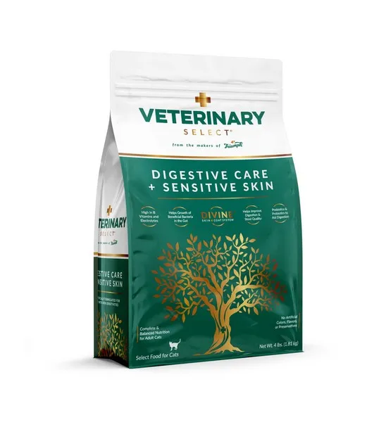 4 Lb Veterinary Select Digestive Care & Sensitive Skin Cat Food - Health/First Aid